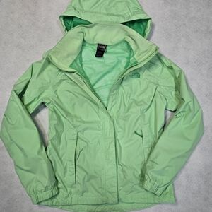 The North Face Women's Mint Green Rain Coat Size M
